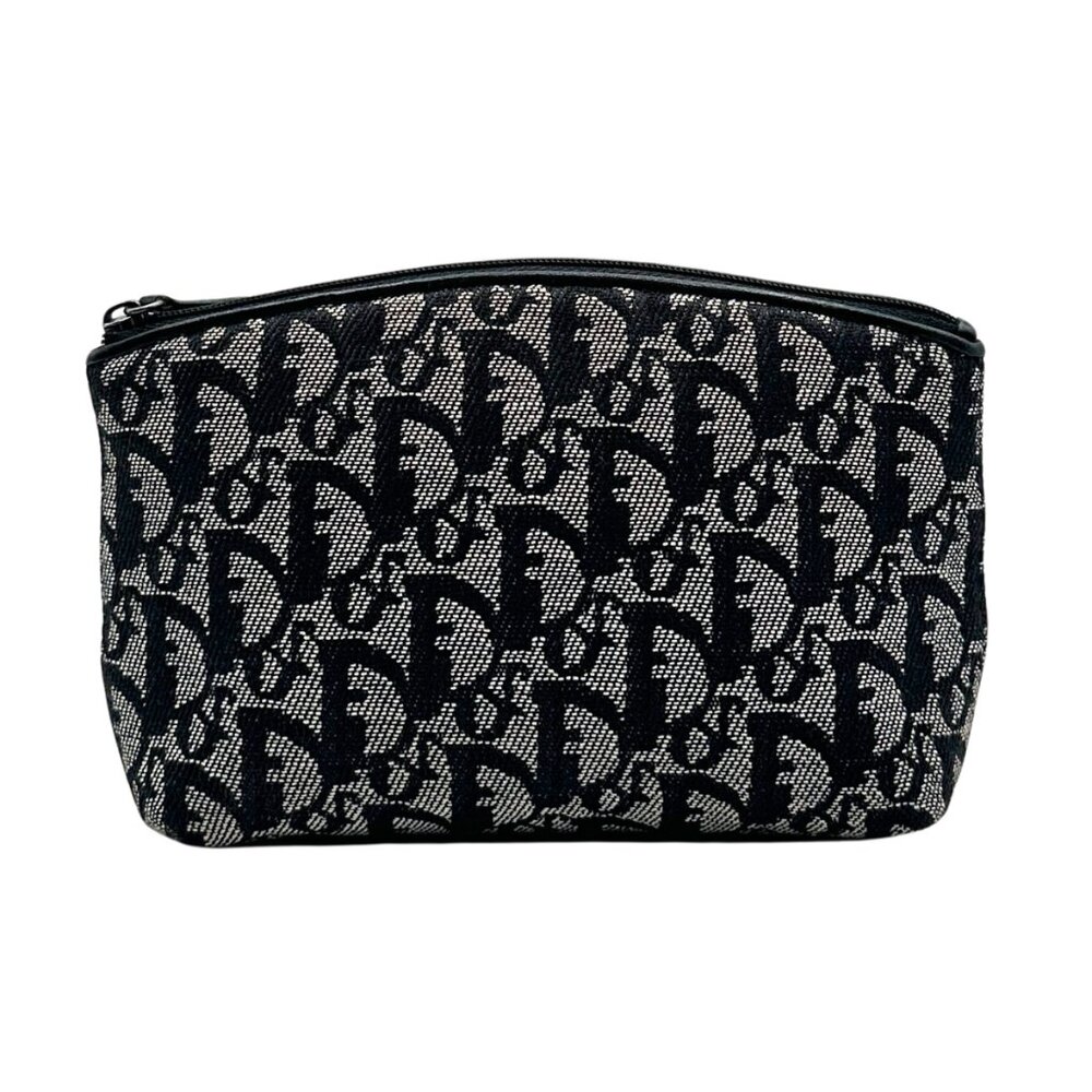 Dior Trotter Jacquard Vintage Pouch - Navy Blue